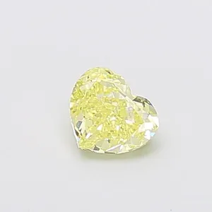 0.51ct HEART Fancy Yellow VVS2 Coloured Lab diamond