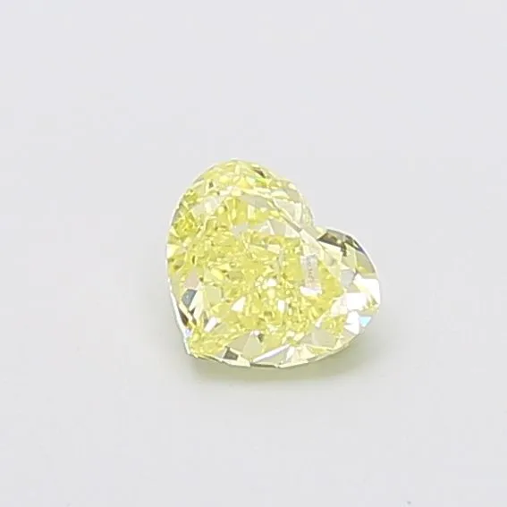0.51ct HEART Fancy Yellow VVS2 Coloured Lab diamond