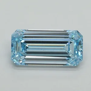 1.01ct EMERALD Fancy Intense Blue VS2 Coloured Lab diamond