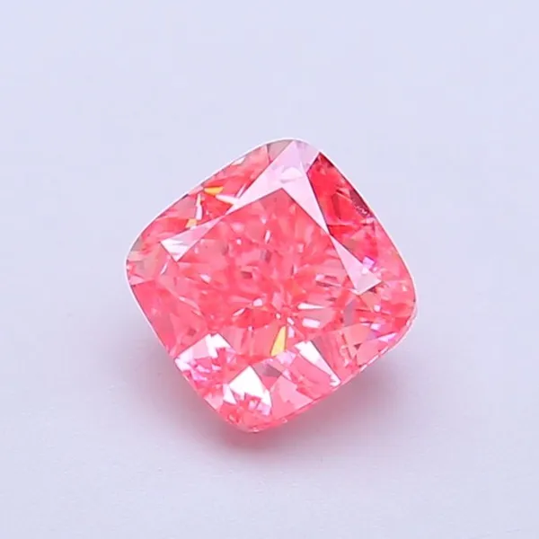 1.02ct CUSHION Fancy Vivid Pink VS2 Coloured Lab diamond