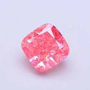 1.02ct CUSHION Fancy Vivid Pink VS2 Coloured Lab diamond