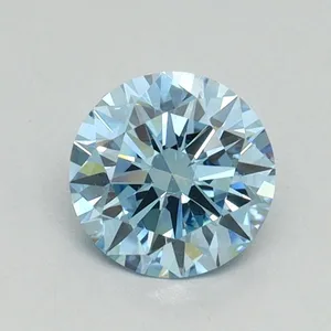 0.72ct ROUND Fancy Vivid Blue VS1 Coloured Lab diamond