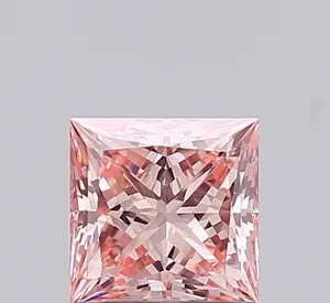 1.06ct PRINCESS Fancy Intense Pink VS1 Coloured Lab diamond