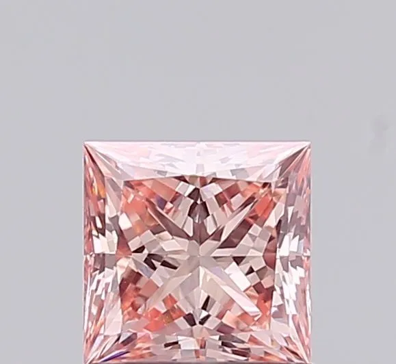 1.06ct PRINCESS Fancy Intense Pink VS1 Coloured Lab diamond