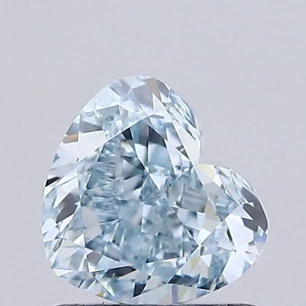 1.01ct HEART Fancy Intense Greenish Blue VS1 Coloured Lab diamond