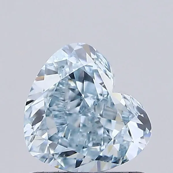 1.01ct HEART Fancy Intense Greenish Blue VS1 Coloured Lab diamond