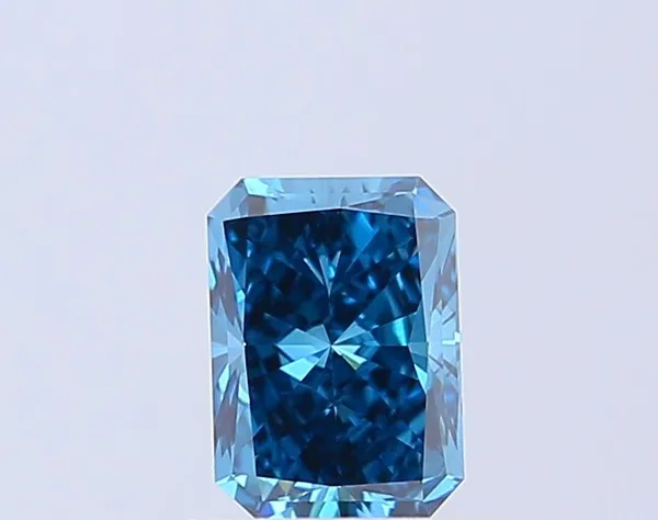 1.05ct RADIANT Fancy Vivid Blue VVS2 Coloured Lab diamond