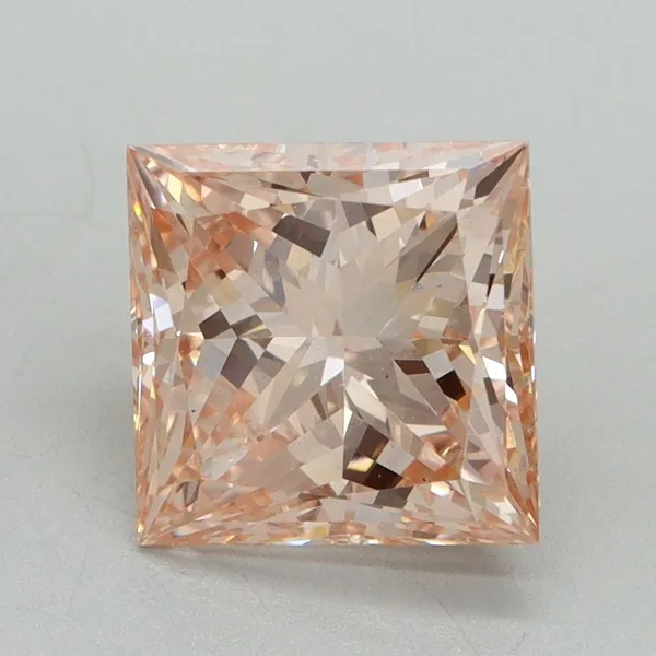 2.51ct PRINCESS Fancy Intense Pink VS1 Coloured Lab diamond