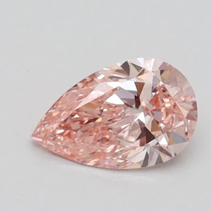 0.60ct PEAR Fancy Intense Pink VS1 Coloured Lab diamond