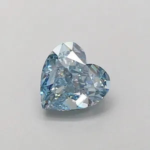 1.01ct HEART Fancy Vivid Blue VVS2 Coloured Lab diamond