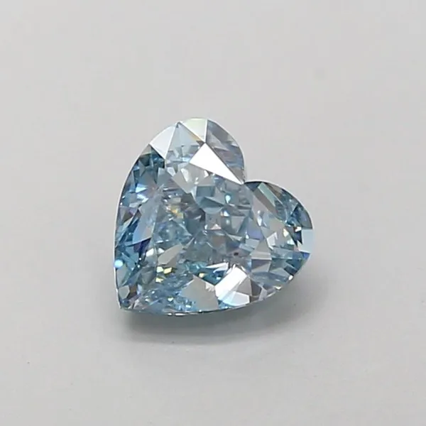 1.01ct HEART Fancy Vivid Blue VVS2 Coloured Lab diamond