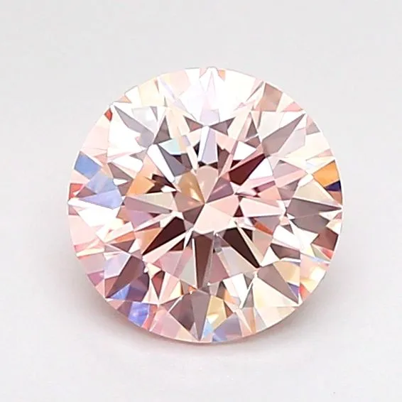 1.02ct ROUND Fancy Light Pink VVS2 Coloured Lab diamond
