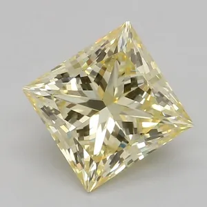 1.05ct PRINCESS Fancy Intense Yellow VS2 Coloured Lab diamond