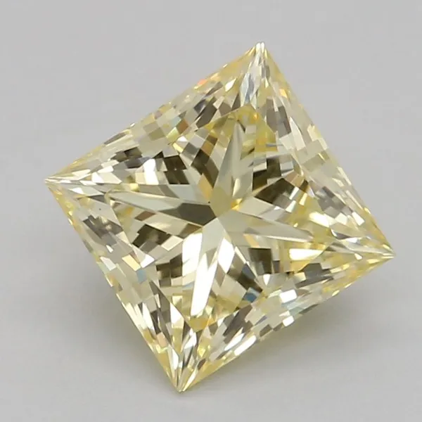 1.05ct PRINCESS Fancy Intense Yellow VS2 Coloured Lab diamond