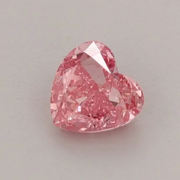 0.55ct HEART Fancy Vivid Pink VVS2 Coloured Lab diamond