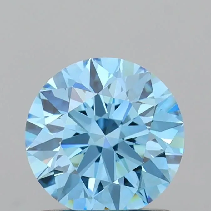 1.05ct ROUND Fancy Vivid Blue VVS2 Coloured Lab diamond