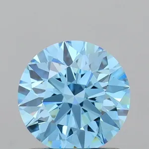 1.05ct ROUND Fancy Vivid Blue VVS2 Coloured Lab diamond