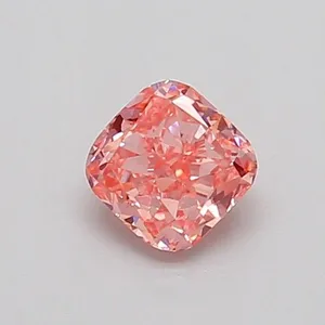 0.43ct CUSHION Fancy Vivid Pink VS1 Coloured Lab diamond