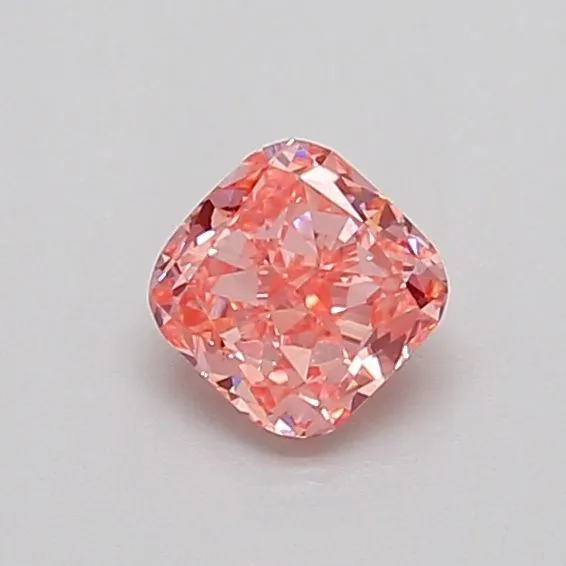 0.43ct CUSHION Fancy Vivid Pink VS1 Coloured Lab diamond