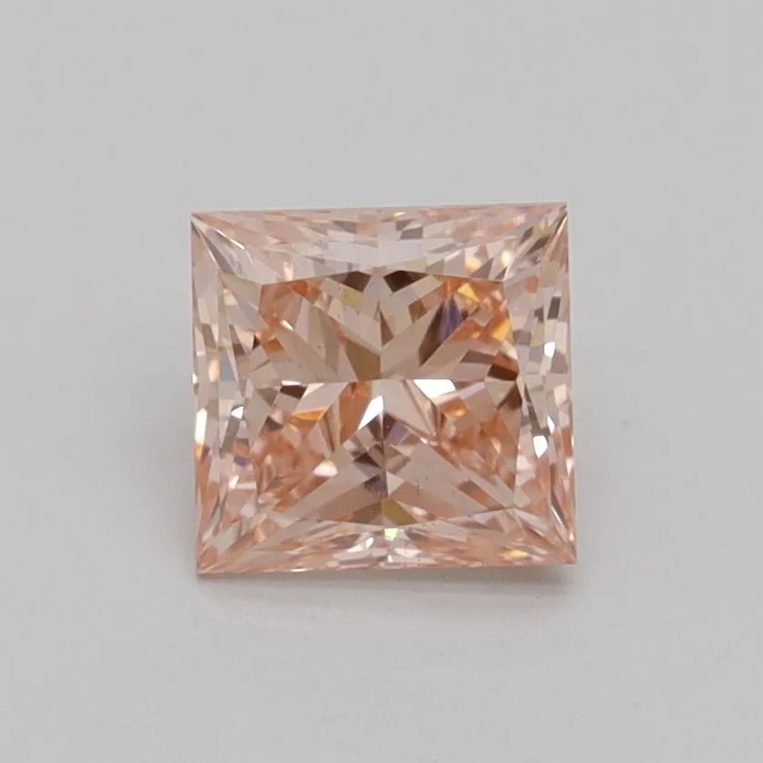 1.01ct PRINCESS Fancy Intense Pink VS2 Coloured Lab diamond
