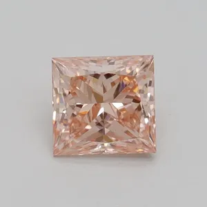 1.01ct PRINCESS Fancy Intense Pink VS2 Coloured Lab diamond