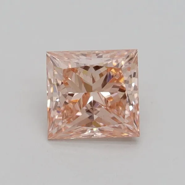 1.01ct PRINCESS Fancy Intense Pink VS2 Coloured Lab diamond