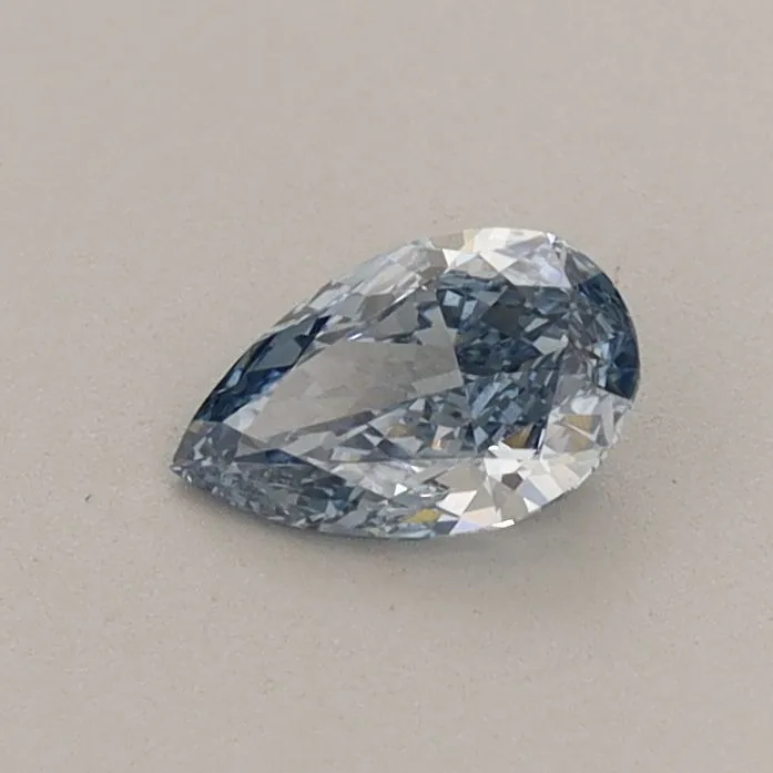 0.36ct PEAR Fancy Vivid Blue VS1 Coloured Lab diamond