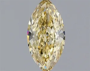 1.1ct MARQUISE Fancy Yellow VVS2 Coloured Lab diamond