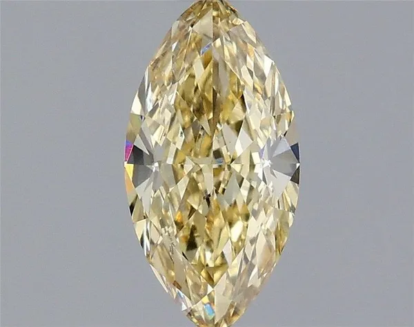 1.1ct MARQUISE Fancy Yellow VVS2 Coloured Lab diamond