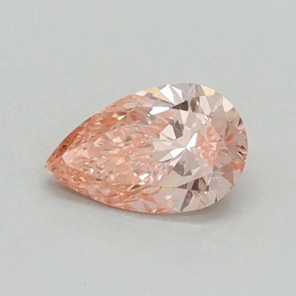 0.4ct PEAR Fancy Vivid Pink VS2 Coloured Lab diamond