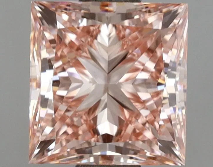2.00ct PRINCESS Fancy Intense Pink VVS2 Coloured Lab diamond