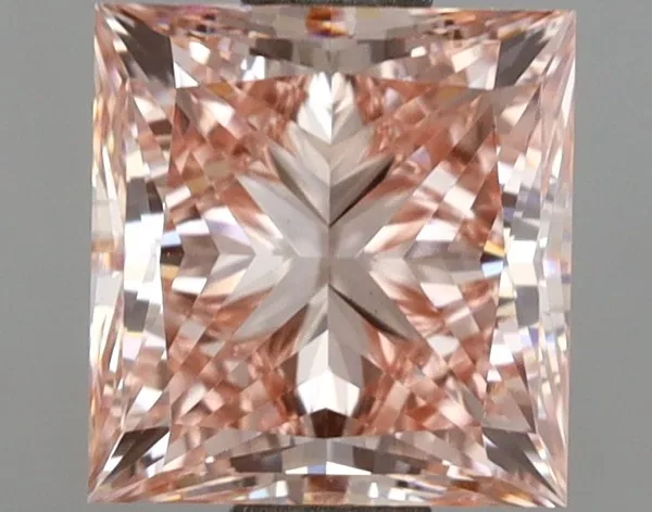 2ct PRINCESS Fancy Intense Pink VVS2 Coloured Lab diamond