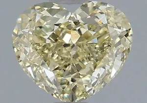 1.07ct HEART Fancy Light Yellow VVS2 Coloured Lab diamond