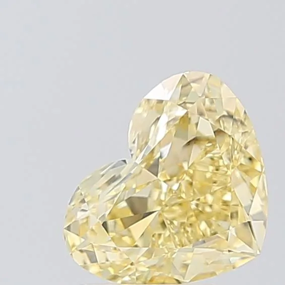 1.56ct HEART Fancy Light Yellow VS2 Coloured Lab diamond