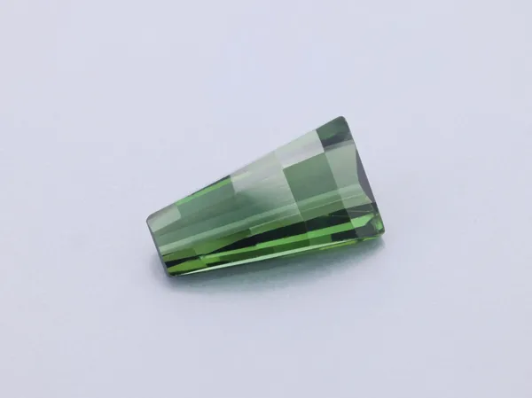 1.02ct Green Tourmaline, Chequerboard cut gemstone