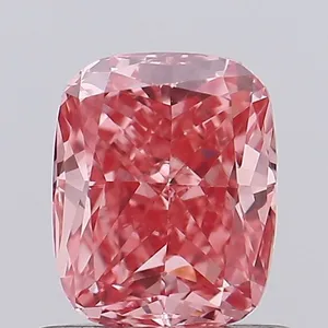 0.82ct CUSHION Fancy Vivid Pink VVS2 Coloured Lab diamond