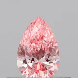 0.34ct PEAR Fancy Vivid Pink SI1 Coloured Lab diamond