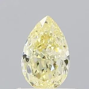 0.46ct PEAR Fancy Light Yellow VS1 Coloured Lab diamond