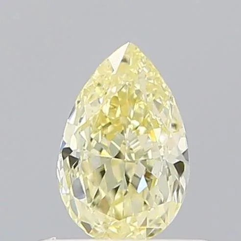 0.46ct PEAR Fancy Light Yellow VS1 Coloured Lab diamond