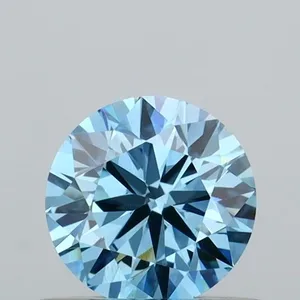 0.47ct ROUND Fancy Vivid Blue VS1 Coloured Lab diamond