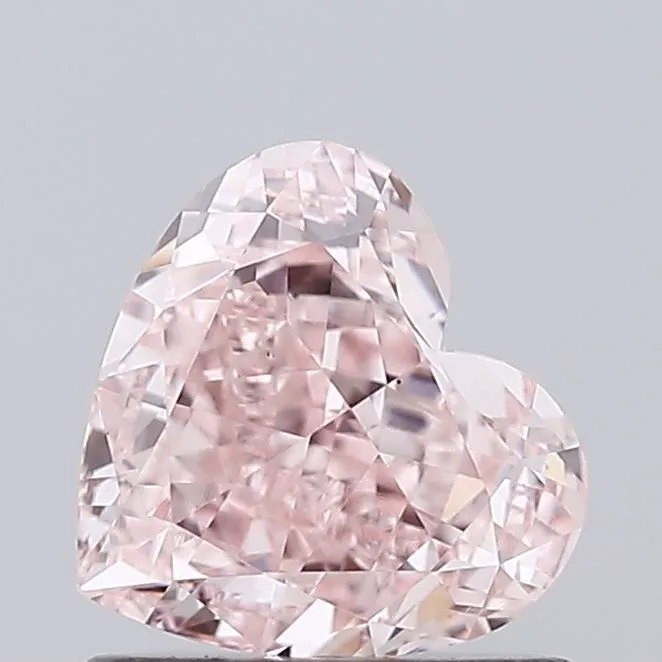 1.01ct HEART Fancy Intense Pink VS1 Coloured Lab diamond