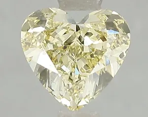 1.08ct HEART Fancy Yellow VS1 Coloured Lab diamond