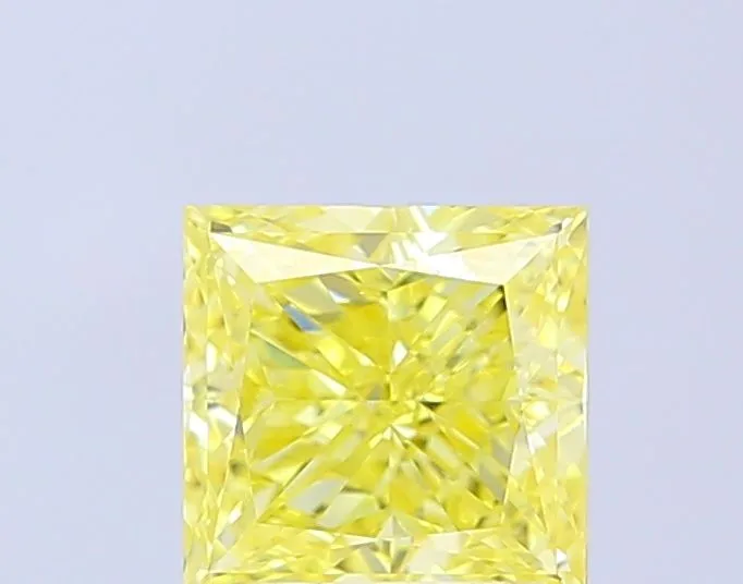 1.77ct PRINCESS Fancy Intense Yellow VVS2 Coloured Lab diamond