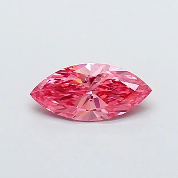 0.77ct MARQUISE Fancy Vivid Pink VS1 Coloured Lab diamond