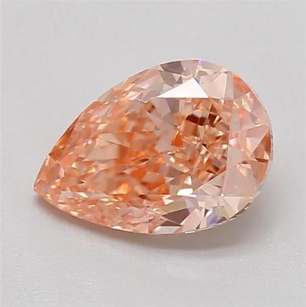 0.71ct PEAR Fancy Intense Pink VS1 Coloured Lab diamond