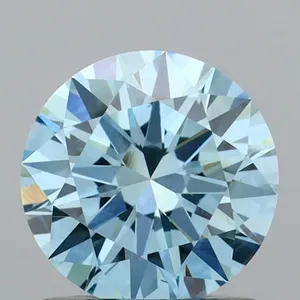 0.95ct ROUND Fancy Vivid Blue VS2 Coloured Lab diamond