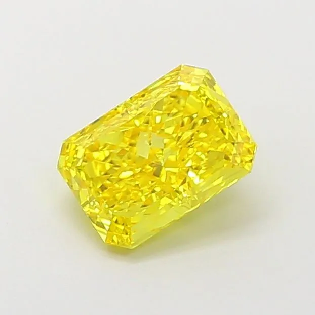 1.15ct RADIANT Fancy Vivid Yellow IF Coloured Lab diamond