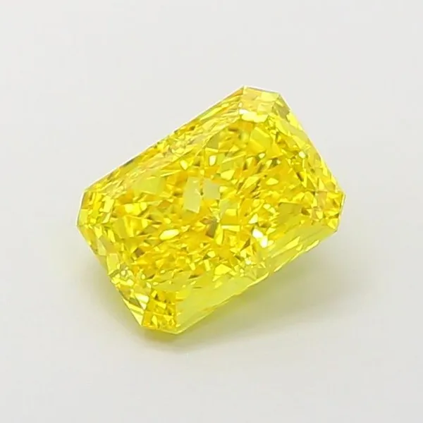 1.15ct RADIANT Fancy Vivid Yellow IF Coloured Lab diamond