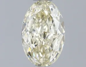 0.56ct OVAL Fancy Light Yellow VVS2 Coloured Lab diamond