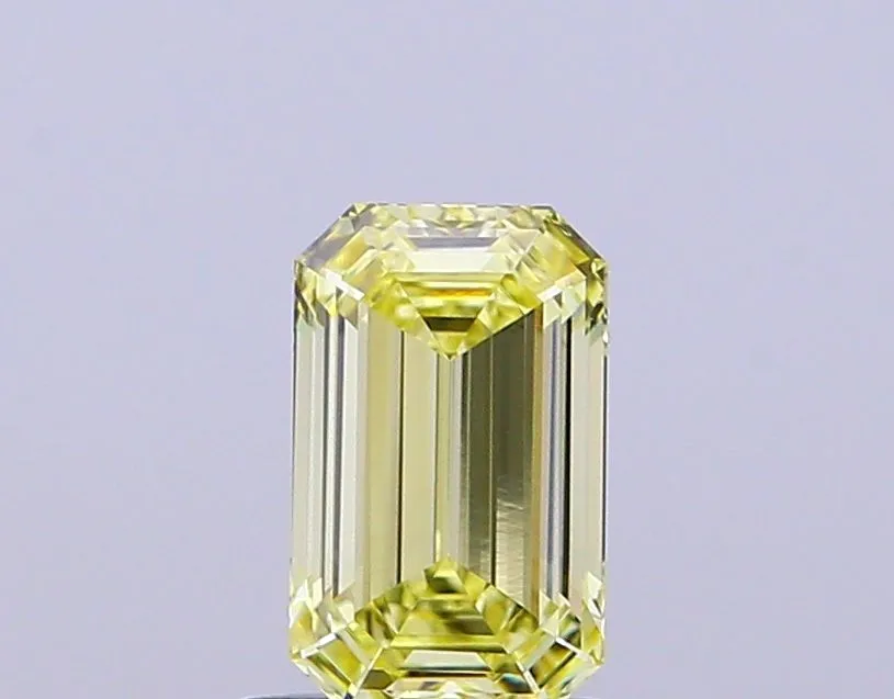 1.01ct EMERALD Fancy Yellow VS1 Coloured Lab diamond